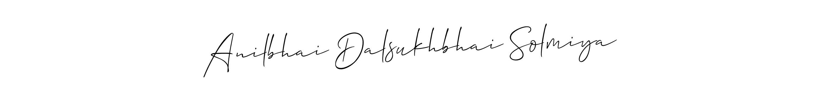 Make a beautiful signature design for name Anilbhai Dalsukhbhai Solmiya. With this signature (Allison_Script) style, you can create a handwritten signature for free. Anilbhai Dalsukhbhai Solmiya signature style 2 images and pictures png