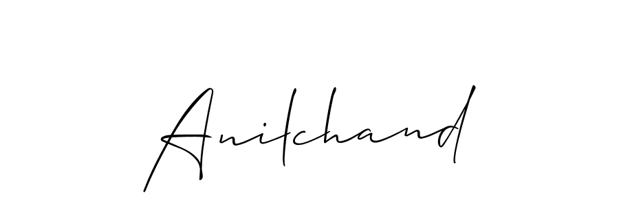 How to Draw Anilchand signature style? Allison_Script is a latest design signature styles for name Anilchand. Anilchand signature style 2 images and pictures png