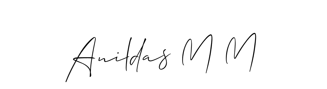 Anildas M M stylish signature style. Best Handwritten Sign (Allison_Script) for my name. Handwritten Signature Collection Ideas for my name Anildas M M. Anildas M M signature style 2 images and pictures png