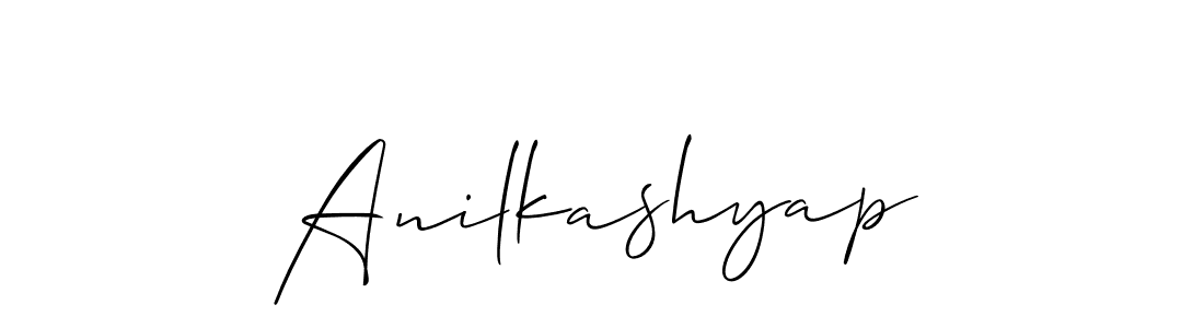 Use a signature maker to create a handwritten signature online. With this signature software, you can design (Allison_Script) your own signature for name Anilkashyap. Anilkashyap signature style 2 images and pictures png