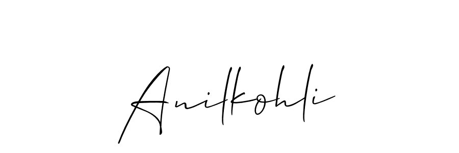 Make a beautiful signature design for name Anilkohli. With this signature (Allison_Script) style, you can create a handwritten signature for free. Anilkohli signature style 2 images and pictures png