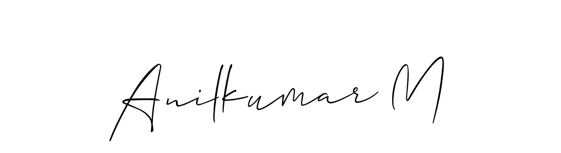 Also we have Anilkumar M name is the best signature style. Create professional handwritten signature collection using Allison_Script autograph style. Anilkumar M signature style 2 images and pictures png