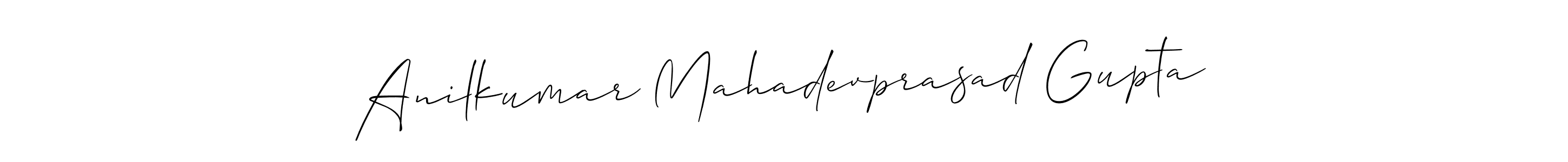 The best way (Allison_Script) to make a short signature is to pick only two or three words in your name. The name Anilkumar Mahadevprasad Gupta include a total of six letters. For converting this name. Anilkumar Mahadevprasad Gupta signature style 2 images and pictures png