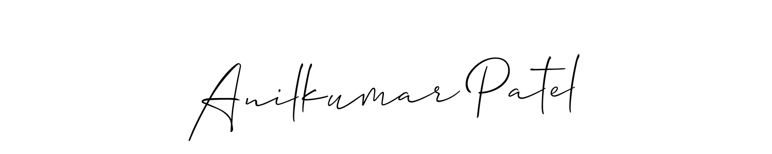 It looks lik you need a new signature style for name Anilkumar Patel. Design unique handwritten (Allison_Script) signature with our free signature maker in just a few clicks. Anilkumar Patel signature style 2 images and pictures png