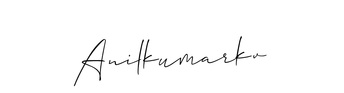 Use a signature maker to create a handwritten signature online. With this signature software, you can design (Allison_Script) your own signature for name Anilkumarkv. Anilkumarkv signature style 2 images and pictures png