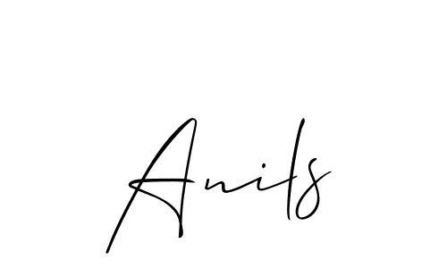 How to make Anils name signature. Use Allison_Script style for creating short signs online. This is the latest handwritten sign. Anils signature style 2 images and pictures png