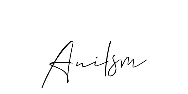 Design your own signature with our free online signature maker. With this signature software, you can create a handwritten (Allison_Script) signature for name Anilsm. Anilsm signature style 2 images and pictures png