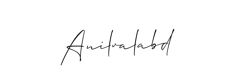 You should practise on your own different ways (Allison_Script) to write your name (Anilvalabd) in signature. don't let someone else do it for you. Anilvalabd signature style 2 images and pictures png