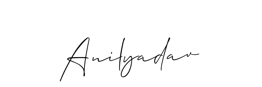 Make a short Anilyadav signature style. Manage your documents anywhere anytime using Allison_Script. Create and add eSignatures, submit forms, share and send files easily. Anilyadav signature style 2 images and pictures png