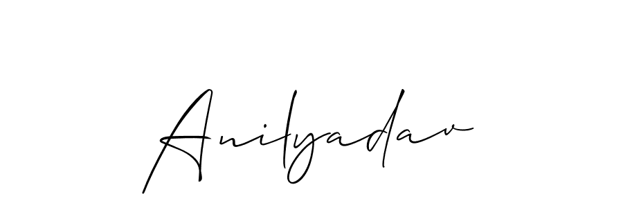 How to Draw Anilyadav signature style? Allison_Script is a latest design signature styles for name Anilyadav. Anilyadav signature style 2 images and pictures png