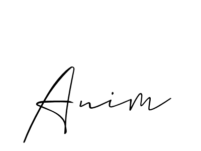 How to make Anim signature? Allison_Script is a professional autograph style. Create handwritten signature for Anim name. Anim signature style 2 images and pictures png