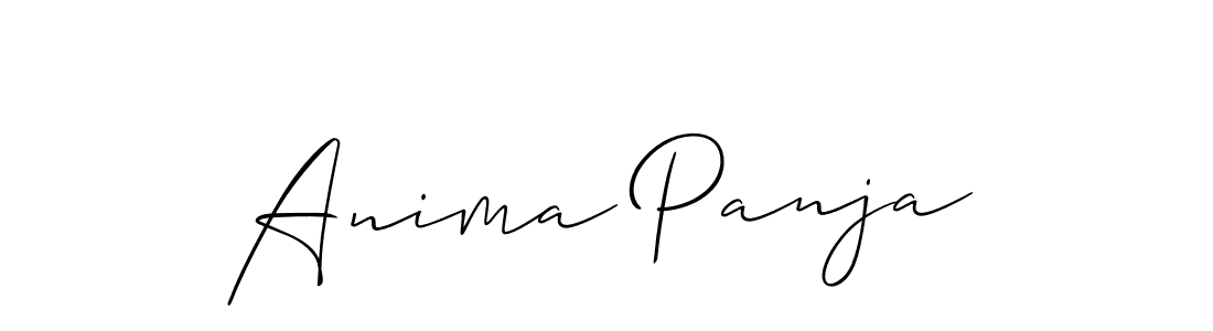 Make a beautiful signature design for name Anima Panja. With this signature (Allison_Script) style, you can create a handwritten signature for free. Anima Panja signature style 2 images and pictures png