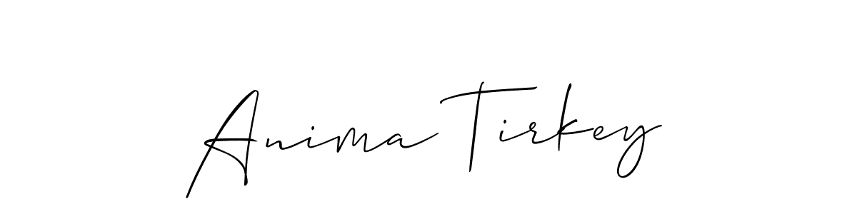 The best way (Allison_Script) to make a short signature is to pick only two or three words in your name. The name Anima Tirkey include a total of six letters. For converting this name. Anima Tirkey signature style 2 images and pictures png