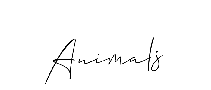Create a beautiful signature design for name Animals. With this signature (Allison_Script) fonts, you can make a handwritten signature for free. Animals signature style 2 images and pictures png