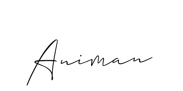 You should practise on your own different ways (Allison_Script) to write your name (Animan) in signature. don't let someone else do it for you. Animan signature style 2 images and pictures png