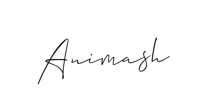Use a signature maker to create a handwritten signature online. With this signature software, you can design (Allison_Script) your own signature for name Animash. Animash signature style 2 images and pictures png