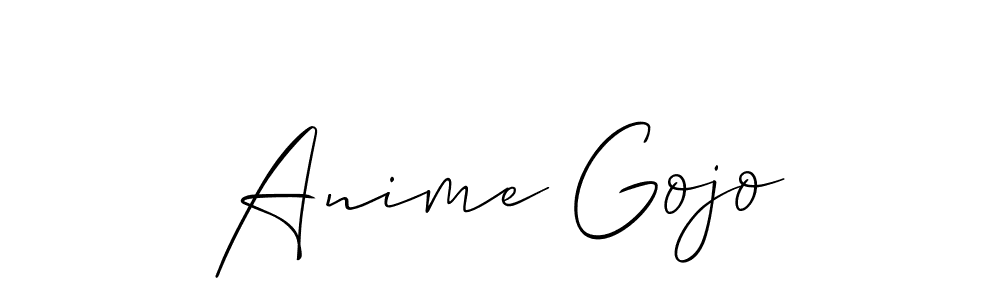 Create a beautiful signature design for name Anime Gojo. With this signature (Allison_Script) fonts, you can make a handwritten signature for free. Anime Gojo signature style 2 images and pictures png