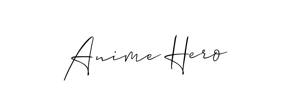 How to make Anime Hero signature? Allison_Script is a professional autograph style. Create handwritten signature for Anime Hero name. Anime Hero signature style 2 images and pictures png