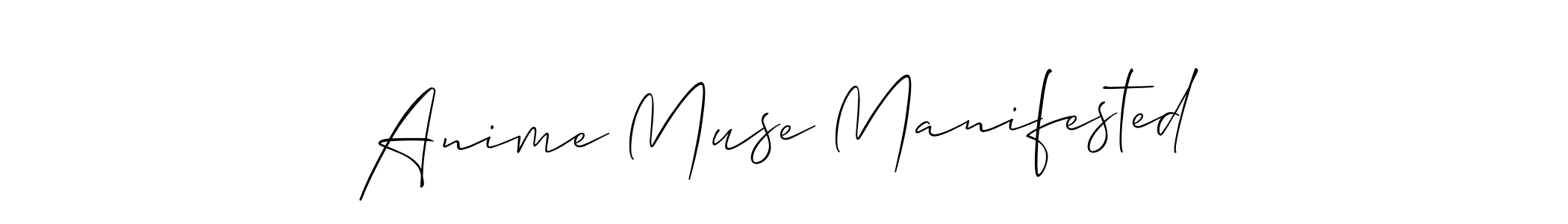 How to make Anime Muse Manifested name signature. Use Allison_Script style for creating short signs online. This is the latest handwritten sign. Anime Muse Manifested signature style 2 images and pictures png