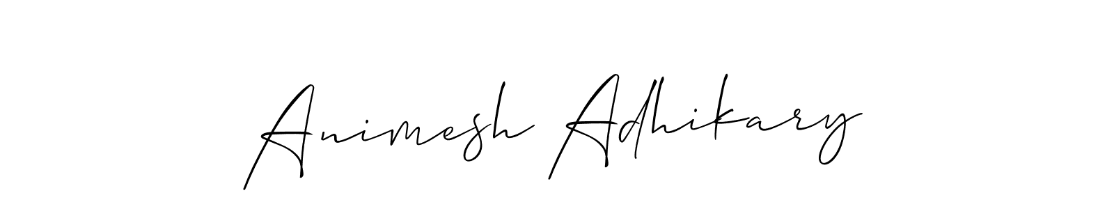 Use a signature maker to create a handwritten signature online. With this signature software, you can design (Allison_Script) your own signature for name Animesh Adhikary. Animesh Adhikary signature style 2 images and pictures png