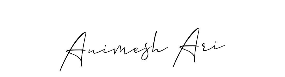 Make a beautiful signature design for name Animesh Ari. With this signature (Allison_Script) style, you can create a handwritten signature for free. Animesh Ari signature style 2 images and pictures png