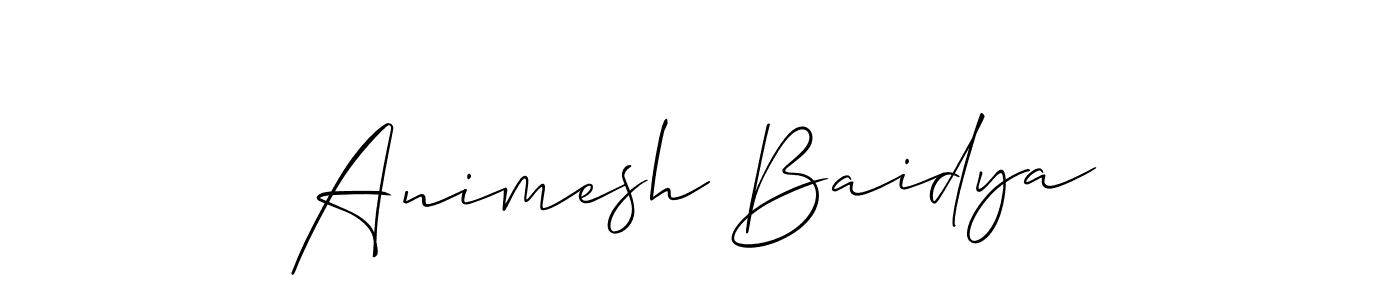 Animesh Baidya stylish signature style. Best Handwritten Sign (Allison_Script) for my name. Handwritten Signature Collection Ideas for my name Animesh Baidya. Animesh Baidya signature style 2 images and pictures png