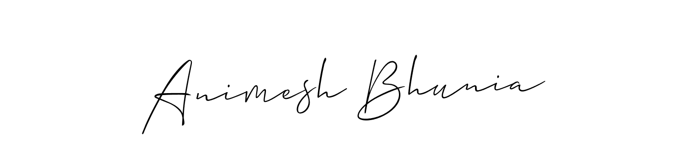 It looks lik you need a new signature style for name Animesh Bhunia. Design unique handwritten (Allison_Script) signature with our free signature maker in just a few clicks. Animesh Bhunia signature style 2 images and pictures png