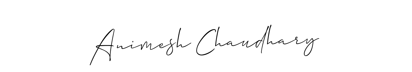 Allison_Script is a professional signature style that is perfect for those who want to add a touch of class to their signature. It is also a great choice for those who want to make their signature more unique. Get Animesh Chaudhary name to fancy signature for free. Animesh Chaudhary signature style 2 images and pictures png