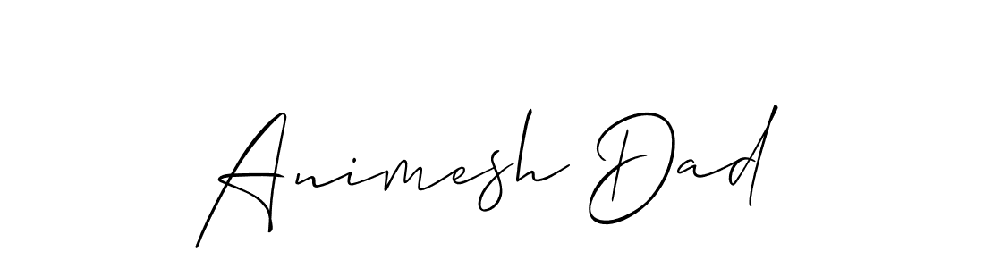 The best way (Allison_Script) to make a short signature is to pick only two or three words in your name. The name Animesh Dad include a total of six letters. For converting this name. Animesh Dad signature style 2 images and pictures png