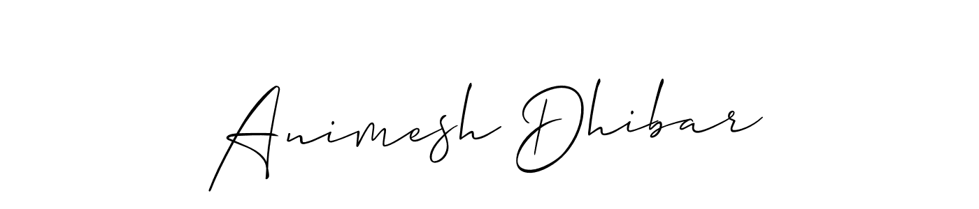 The best way (Allison_Script) to make a short signature is to pick only two or three words in your name. The name Animesh Dhibar include a total of six letters. For converting this name. Animesh Dhibar signature style 2 images and pictures png