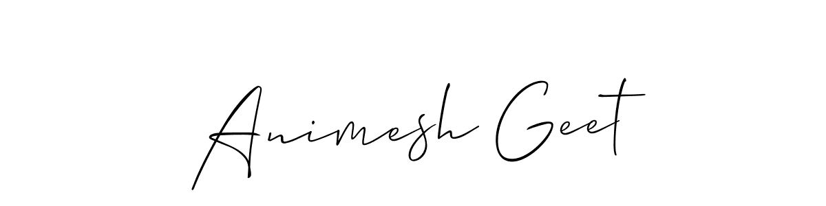 How to Draw Animesh Geet signature style? Allison_Script is a latest design signature styles for name Animesh Geet. Animesh Geet signature style 2 images and pictures png