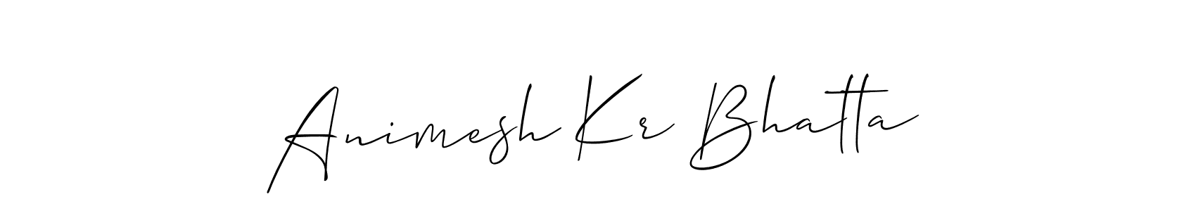 Design your own signature with our free online signature maker. With this signature software, you can create a handwritten (Allison_Script) signature for name Animesh Kr Bhatta. Animesh Kr Bhatta signature style 2 images and pictures png