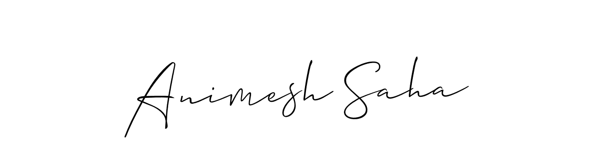 Make a beautiful signature design for name Animesh Saha. With this signature (Allison_Script) style, you can create a handwritten signature for free. Animesh Saha signature style 2 images and pictures png