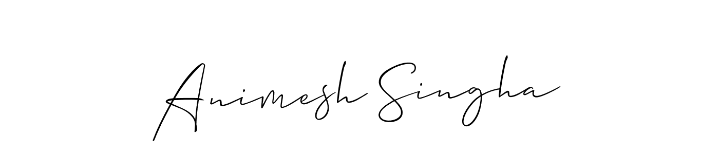 Make a beautiful signature design for name Animesh Singha. With this signature (Allison_Script) style, you can create a handwritten signature for free. Animesh Singha signature style 2 images and pictures png