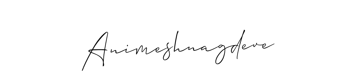 The best way (Allison_Script) to make a short signature is to pick only two or three words in your name. The name Animeshnagdeve include a total of six letters. For converting this name. Animeshnagdeve signature style 2 images and pictures png