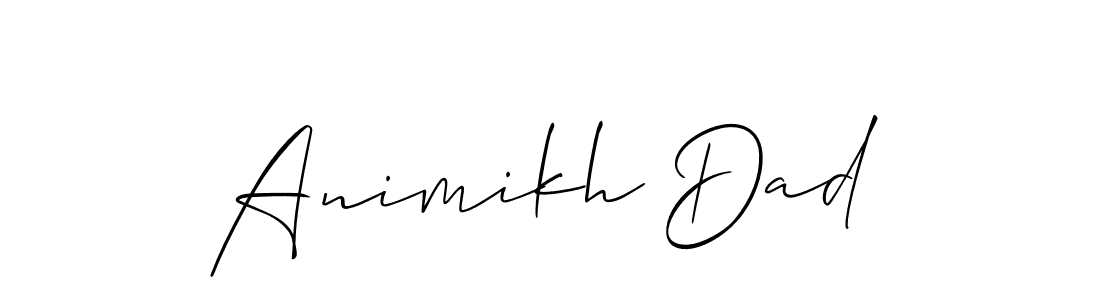 Make a beautiful signature design for name Animikh Dad. With this signature (Allison_Script) style, you can create a handwritten signature for free. Animikh Dad signature style 2 images and pictures png