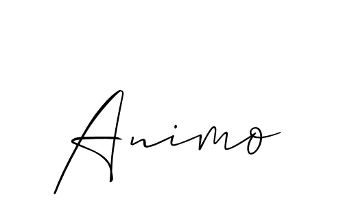 Design your own signature with our free online signature maker. With this signature software, you can create a handwritten (Allison_Script) signature for name Animo. Animo signature style 2 images and pictures png