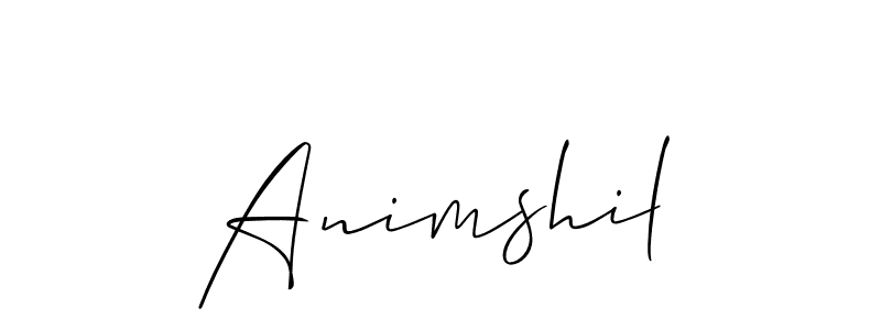 Use a signature maker to create a handwritten signature online. With this signature software, you can design (Allison_Script) your own signature for name Animshil. Animshil signature style 2 images and pictures png