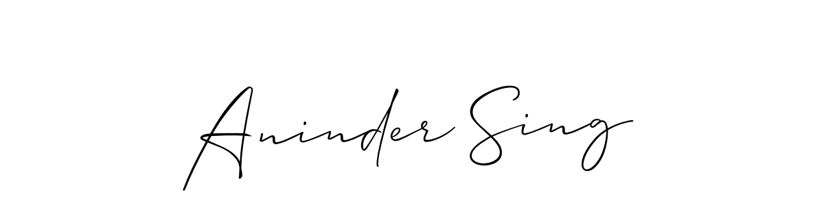 Similarly Allison_Script is the best handwritten signature design. Signature creator online .You can use it as an online autograph creator for name Aninder Sing. Aninder Sing signature style 2 images and pictures png