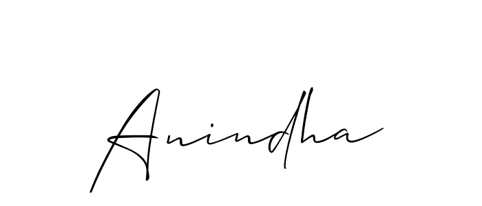 Also we have Anindha name is the best signature style. Create professional handwritten signature collection using Allison_Script autograph style. Anindha signature style 2 images and pictures png