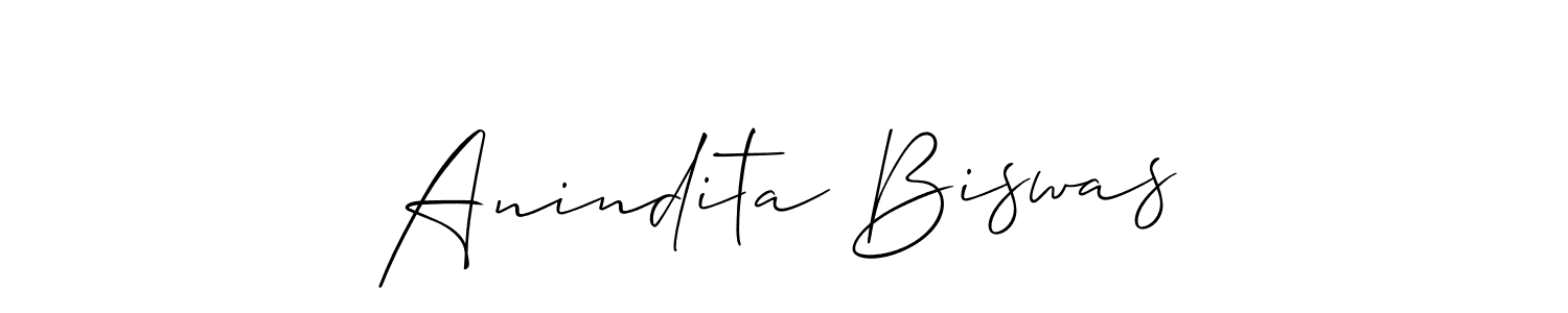 How to make Anindita Biswas signature? Allison_Script is a professional autograph style. Create handwritten signature for Anindita Biswas name. Anindita Biswas signature style 2 images and pictures png