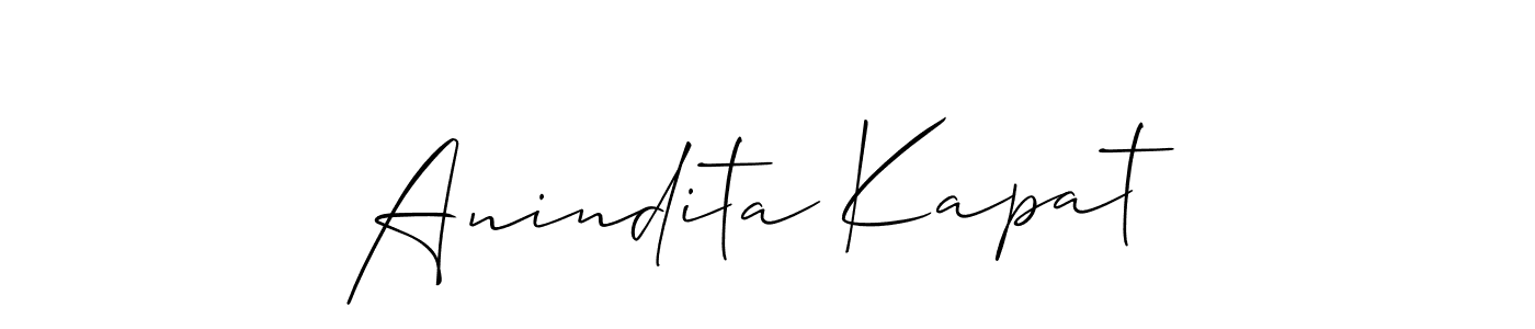 Also You can easily find your signature by using the search form. We will create Anindita Kapat name handwritten signature images for you free of cost using Allison_Script sign style. Anindita Kapat signature style 2 images and pictures png