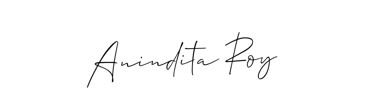 Also we have Anindita Roy name is the best signature style. Create professional handwritten signature collection using Allison_Script autograph style. Anindita Roy signature style 2 images and pictures png