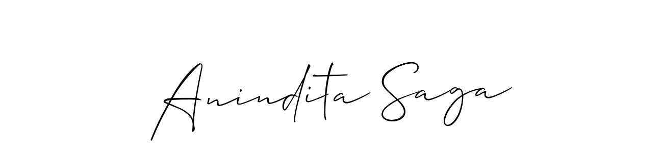 You can use this online signature creator to create a handwritten signature for the name Anindita Saga. This is the best online autograph maker. Anindita Saga signature style 2 images and pictures png