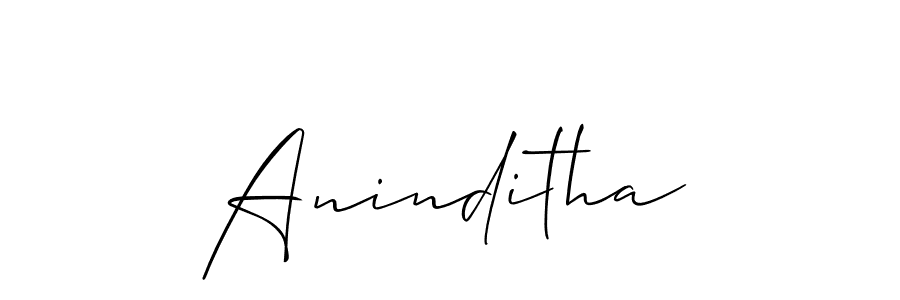 Best and Professional Signature Style for Aninditha. Allison_Script Best Signature Style Collection. Aninditha signature style 2 images and pictures png