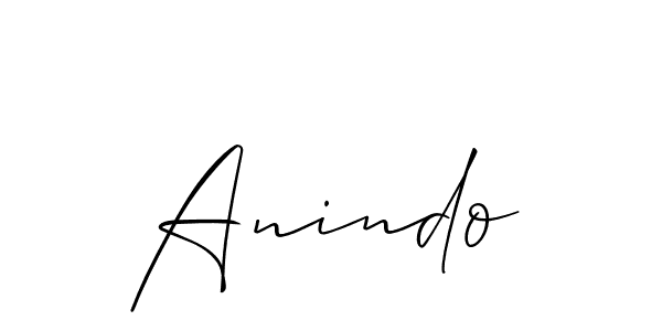 Allison_Script is a professional signature style that is perfect for those who want to add a touch of class to their signature. It is also a great choice for those who want to make their signature more unique. Get Anindo name to fancy signature for free. Anindo signature style 2 images and pictures png