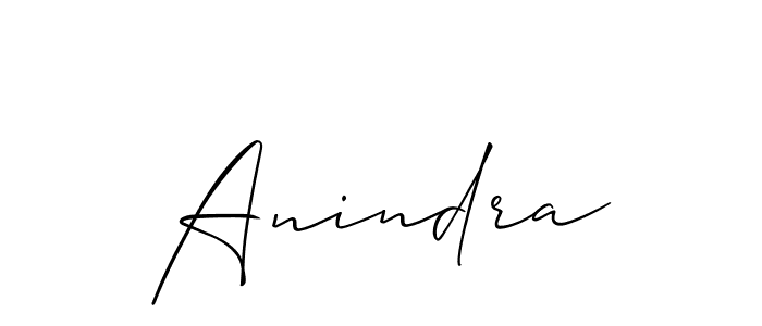 Make a beautiful signature design for name Anindra. With this signature (Allison_Script) style, you can create a handwritten signature for free. Anindra signature style 2 images and pictures png