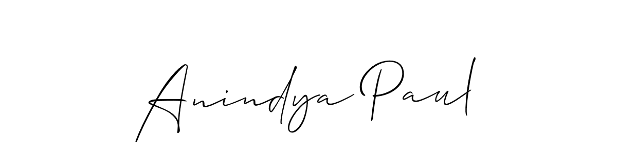 Make a short Anindya Paul signature style. Manage your documents anywhere anytime using Allison_Script. Create and add eSignatures, submit forms, share and send files easily. Anindya Paul signature style 2 images and pictures png
