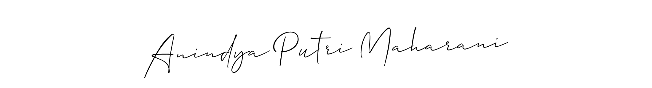 It looks lik you need a new signature style for name Anindya Putri Maharani. Design unique handwritten (Allison_Script) signature with our free signature maker in just a few clicks. Anindya Putri Maharani signature style 2 images and pictures png
