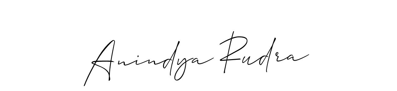 How to make Anindya Rudra signature? Allison_Script is a professional autograph style. Create handwritten signature for Anindya Rudra name. Anindya Rudra signature style 2 images and pictures png